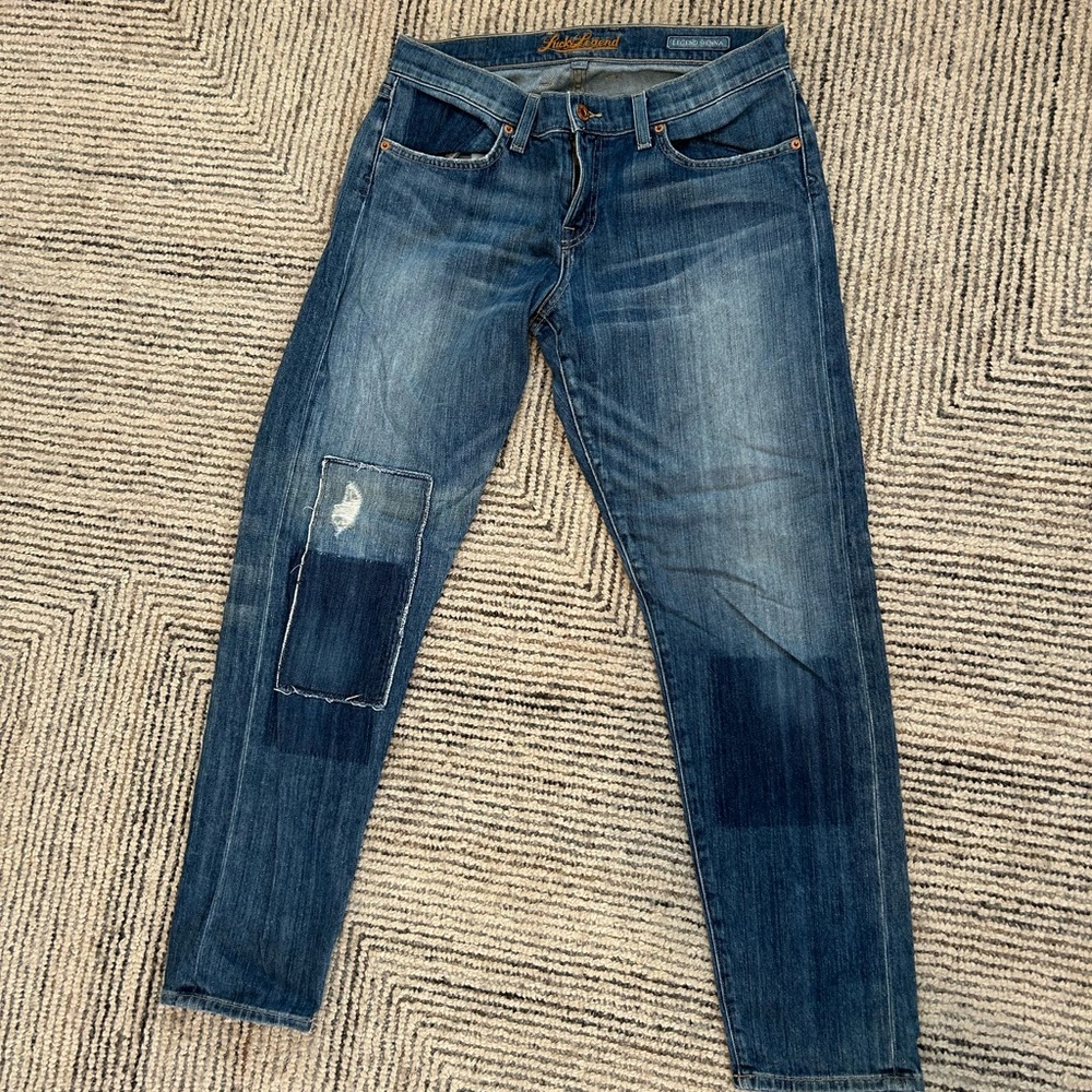 Lucky Brand Legend Sienna Cigarette Size 8/28 Patch Jeans